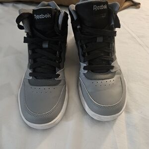 Reebok Black and Gray High-Top Sneakers
